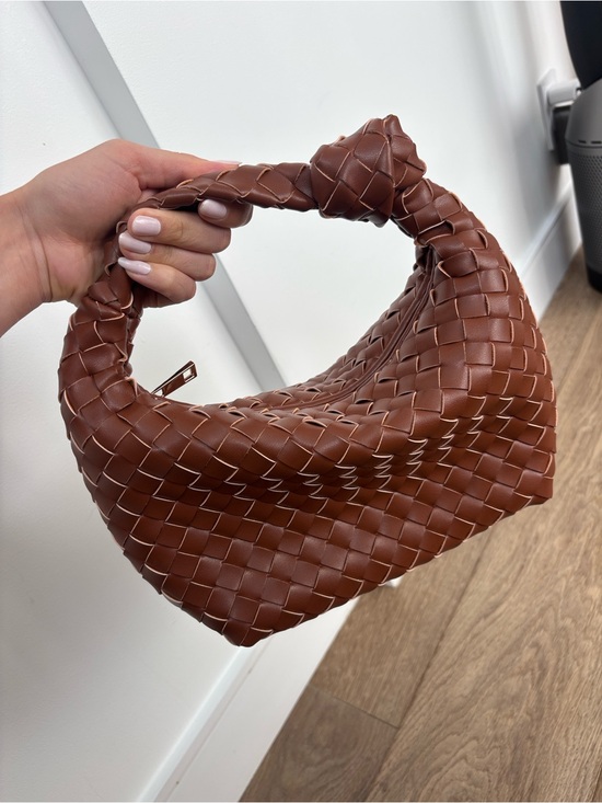 Target Handbags - Target Braided Shoulder Hobo Bag in Chestnut Brown